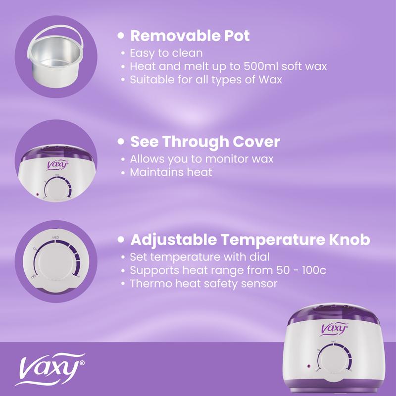 Home Waxing Kit for Hair Removal Wax Warmer 200g Wax Spatula Wipes,  Heater Collar Body Care Cosmetic Cream Comfort 3