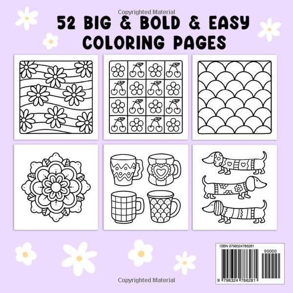 Comfy Patterns Coloring Book for Adults & Kids: Bold, Easy, and Large Designs Featuring Cozy Patterns and Mandalas for Relaxation 1