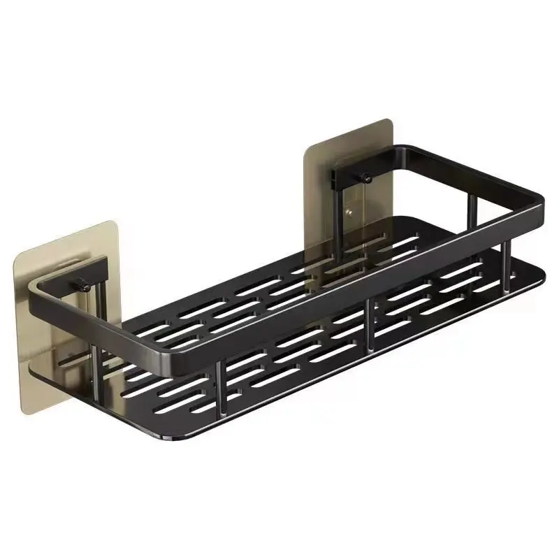 Bathroom Storage Wall Mount Shampoo Makeup Storage Holder Bathroom Accessories No Drilling Wall Shelf Shower Holder for WC 0