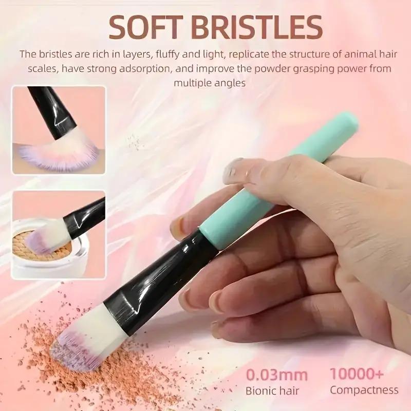 20-pcs Luxe Selfridges Makeup Brush Set - Hypoallergenic Nylon Bristles, ABS Handle, Professional & Beginner Kit for Foundation and Blush thick makeup brush brash 3