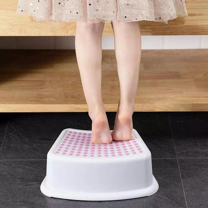 CHILDRENS STEP STOOL ANTI SLIP GRIP TOILET POTTY TRAINING KIDS BATHROOM STRONG 5
