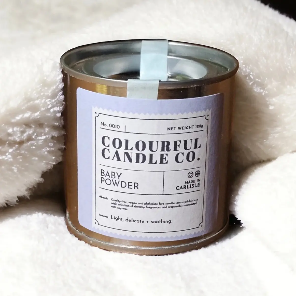 Baby Powder Soy Wax Candle | Paint Tin 010