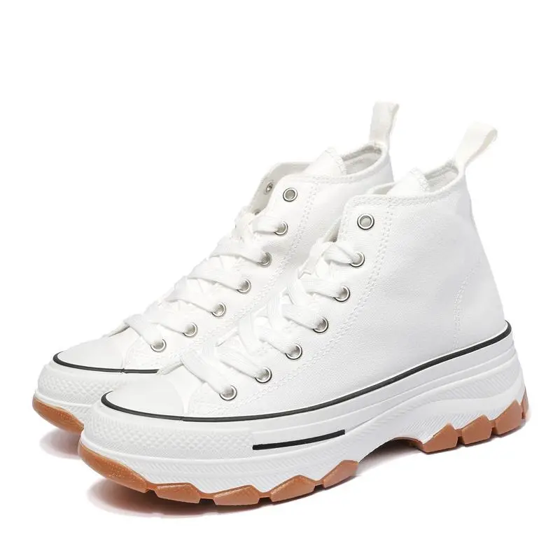 Ladies Women Chunky Sole  Lace Up High Top Casual Hike Platform Round Toe Trainers Sneakers Walking Shoes size UK 3-8 Footwear Sports Shoes Running Runner Training Closed Athletic Girl Valentine Gift for her Valentine Sale Valentine Gifts 3