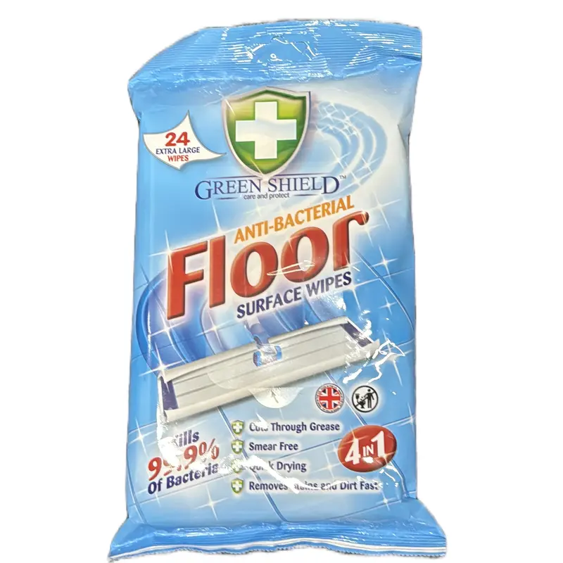 Greenshield anti-bacterial floor surface wipes pack of 24 Household 0