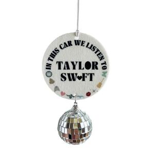 Singer Car Unscented Air Freshener Charm, Disco Ball Car Charm Mirror Hanging Ornament Accessory Taylr Swfte Fans Gifts for Women Men car  gadgets