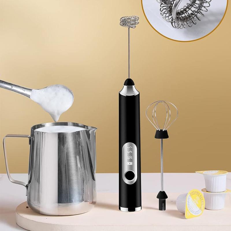 ⭐[Delivery In 2-3 Days]⭐Rechargeable Electric Milk Coffee Frother Whisk Egg Beater Handheld Frappe Mixer 6