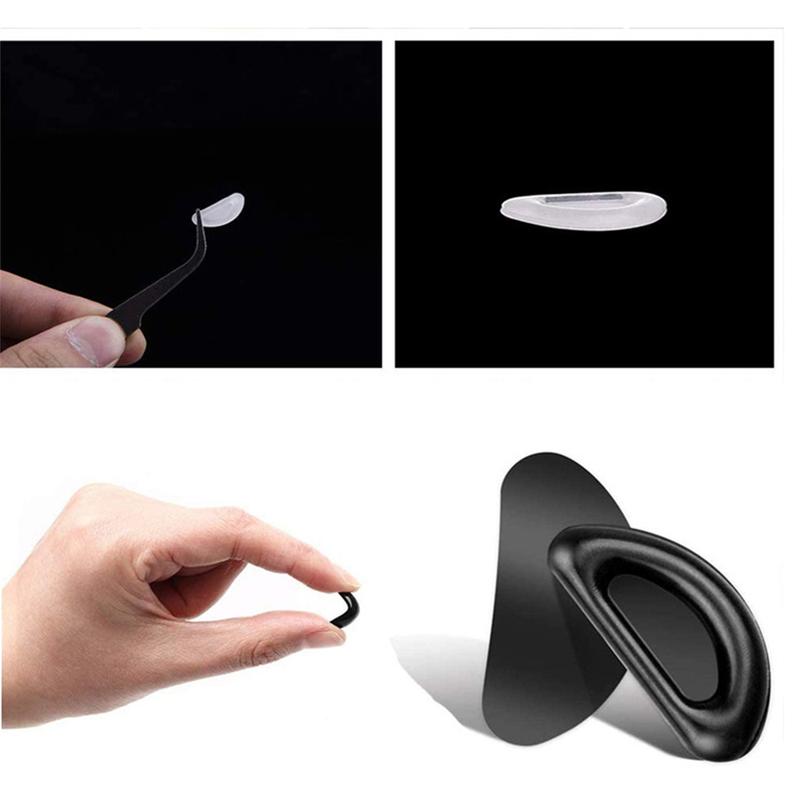 1 Pair Anti-Slip Stick On Nose Pads Silicone for Eye Glasses Sunglasses UK 2