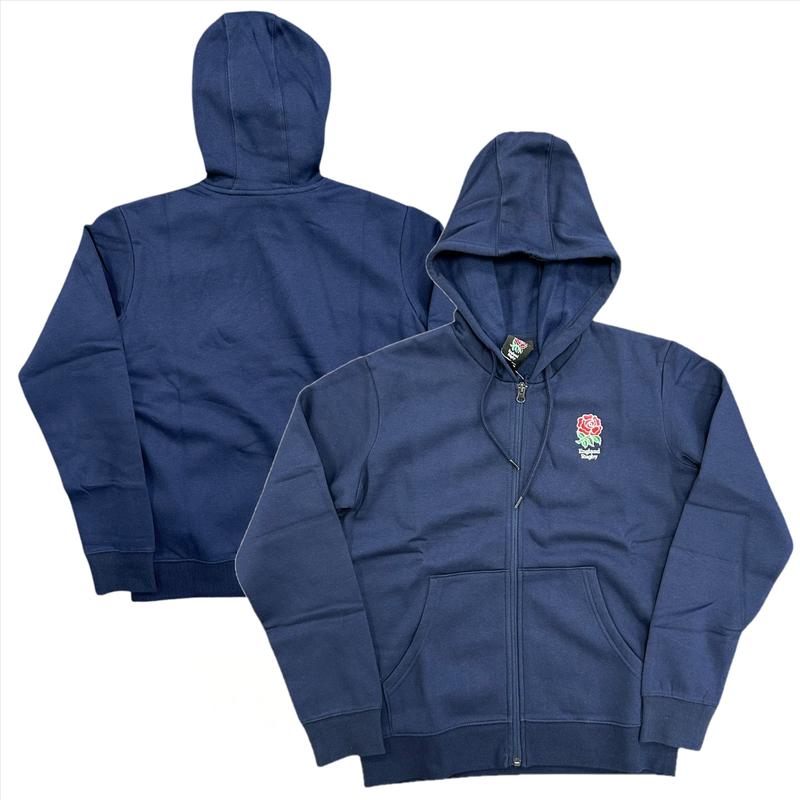 England Rugby Women's Hoodie Navy Embroidered Crest Hoodie 0