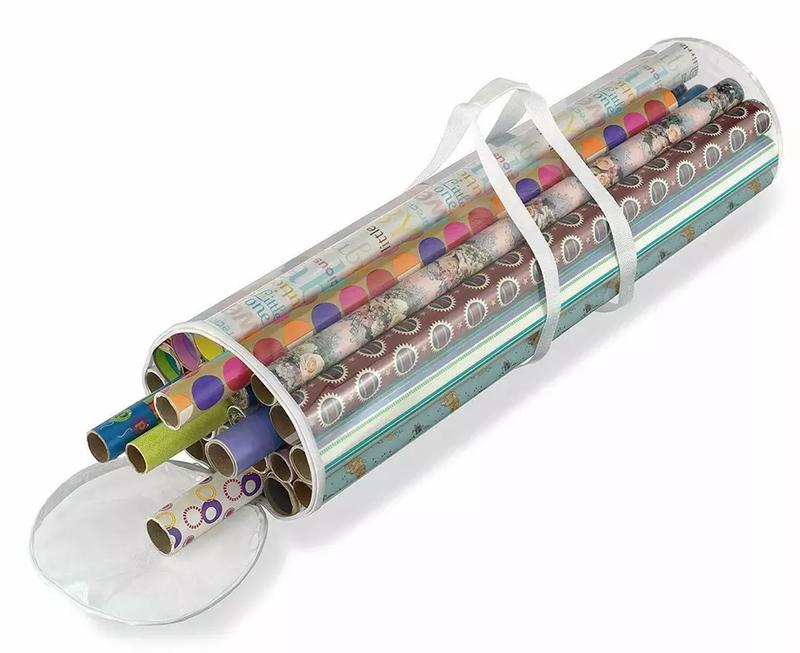2PCS Cylinder Wrapping Storage Bag for Christmas - Tidy Bag for Wrapping Paper 3