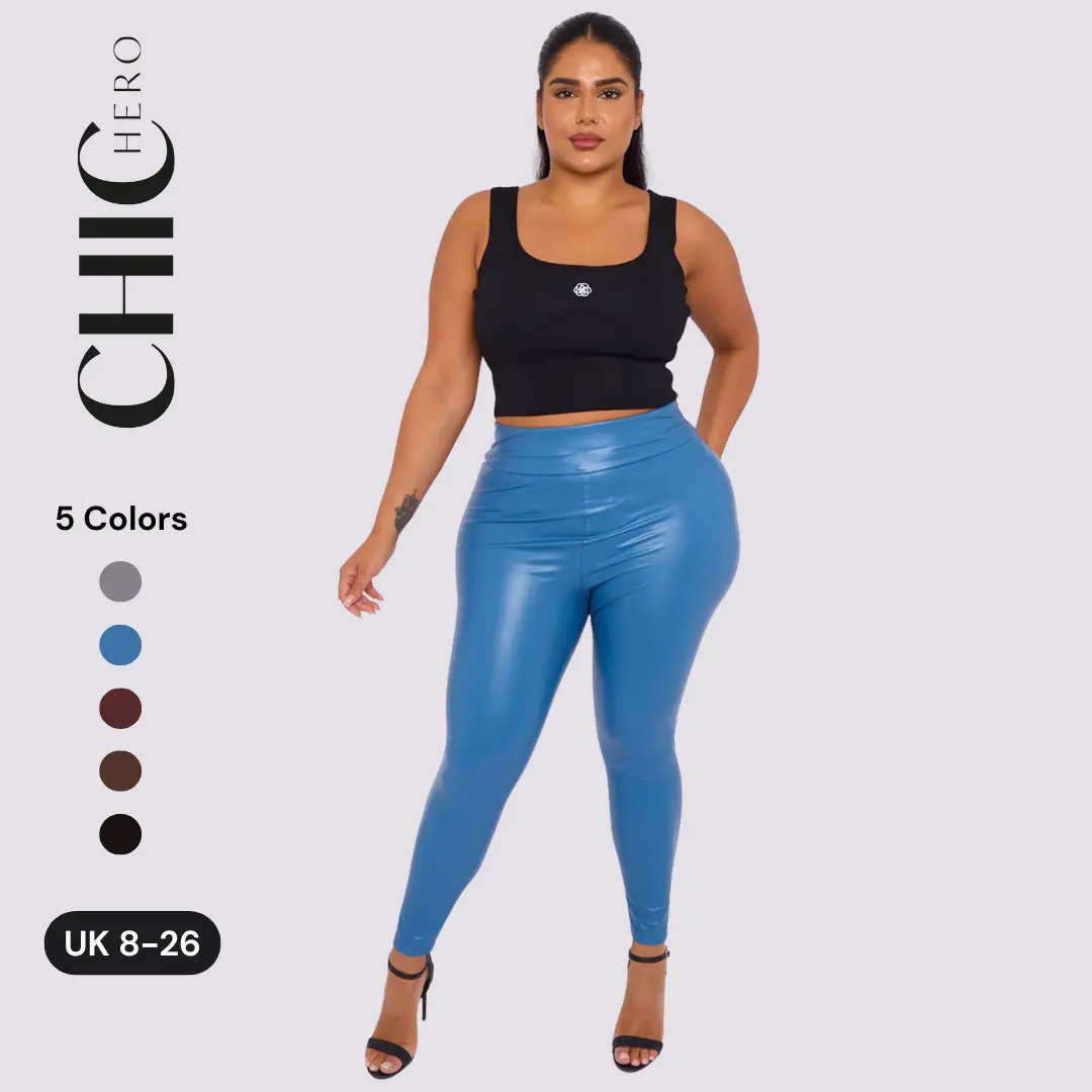 2025 ChicHero PU Stretchy Comfort Fabric PU Leggings