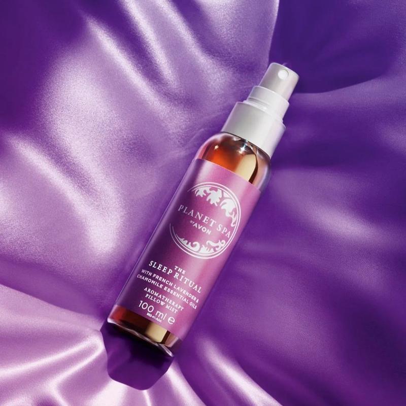Planet Spa Sleep Ritual Pillow Mist Aromatherapy; the top-rated sleep spray hero, infused with French lavender and chamomile essential oils to help you get the beauty sleep you deserve. Assists sleep, ensures relaxation. oil 8