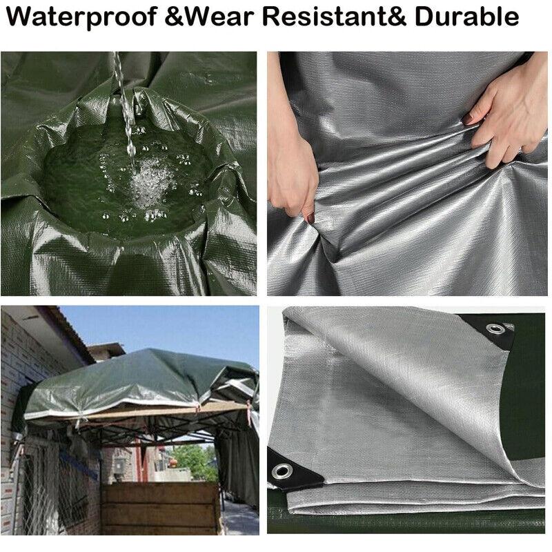 Product Introduction of Large Tarpaulin Heavy Duty Regular Waterproof Cover Tarp Ground Camping Sheet 2Mx3M 12