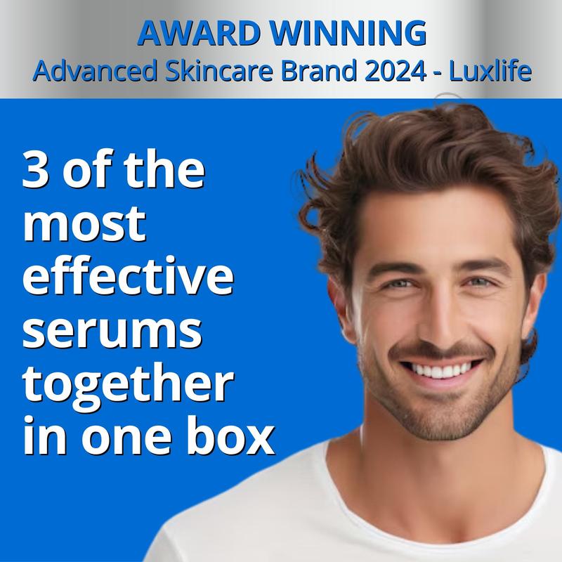 Men's Moisturiser Set with 3 Face Serums 1