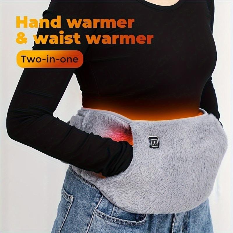 One-Size-Fits-Most USB Rechargeable Hand & Waist Warmer Belt with 3-Speed Adjustable Temperature Control, Soft Crystal Velvet, Easy to Clean and Hand Washable 0