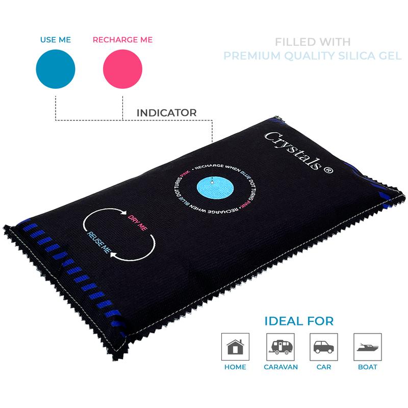 1/2/3/4PC 1kg Car Home Dehumidifier Large Dry Bag Moisture Killer Absorber Pad Reusable 6