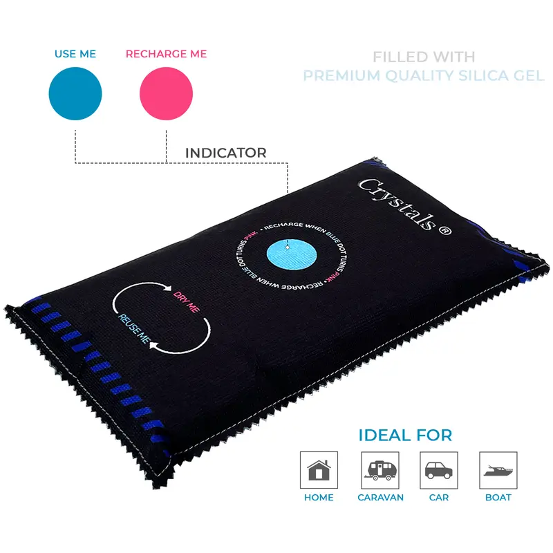 1/2/3/4PC 1kg Car Home Dehumidifier Large Dry Bag Moisture Killer Absorber Pad Reusable 6