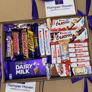 Kinder & Cadbury Chocolate Gift Perfect For Birthdays, Easter, Mothers Day, Fathers Day, Tasty Snack!