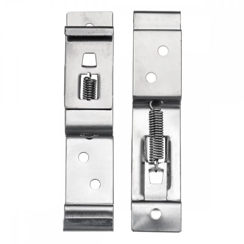 Trailer Number Plate Clips Holder Spring Loaded Stainless Steel One Pair New UK 3