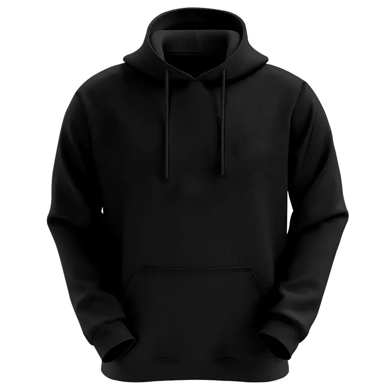 S-7XL Mens Hoodies Plain Pullover Hooded Jumpers Warm long Sleeve Top 2