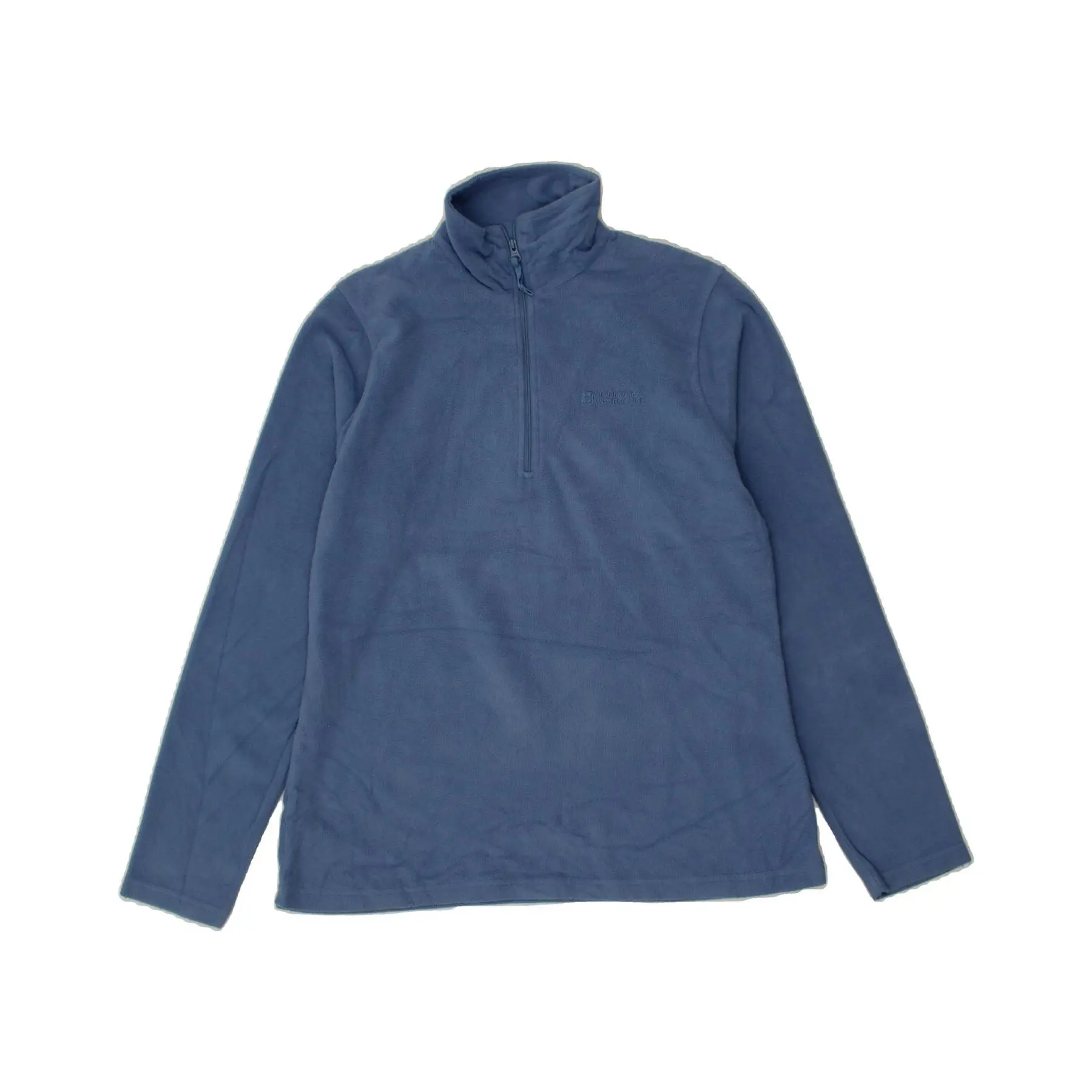 Pre-Owned Vintage MOUNTAIN WAREHOUSE Womens Zip Neck Fleece Jumper UK 12 Medium Blue