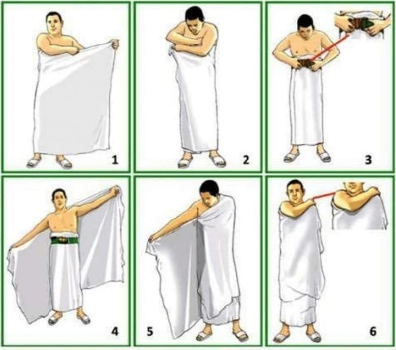 Mia Ihram for Men, Premium White Terry Ihram 100% Pure Cotton Towels large 2 Piece White Towels/Ahram/Ehram for HAJJ & UMRAH Ihram set Hygienic Natural. Soft Box 3