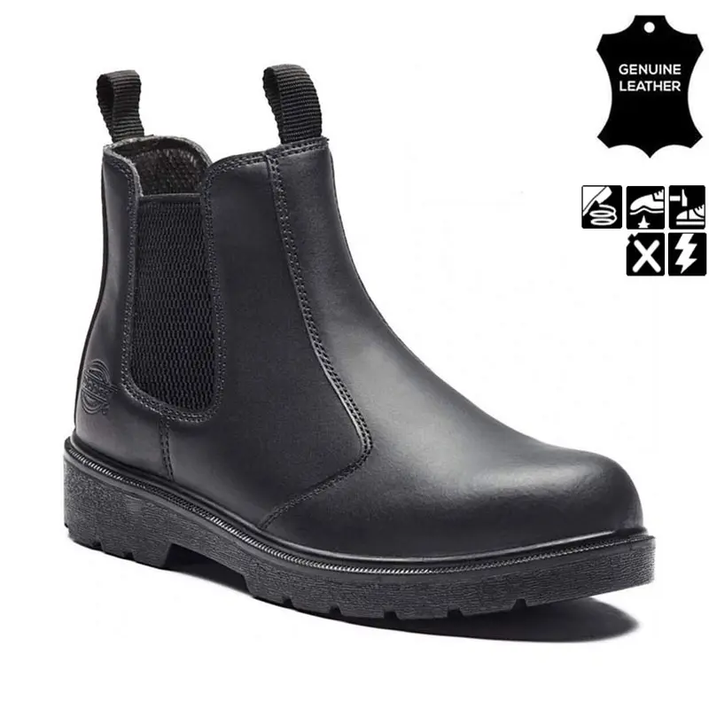 MENS LADIES DEALER CHELSEA STEEL TOE CAP SAFETY LEATHER BOOTS WORK SHOES SIZE 1