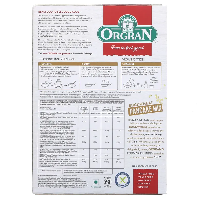 Orgran | Buckwheat Pancake Mix | 375g 1