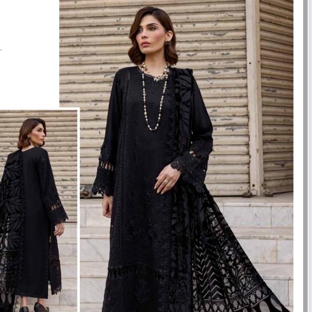Nureh Luxury Ready to Wear | Tailored Stitched | Embroidered Leather Peach Women's Womenswear Collection with Velvet Palachi Shawl and Dyed Leather Trouser - Soft, Asian Elegance Clothing Embroidery Dress Traditional Comfortable Elegant Suit 5