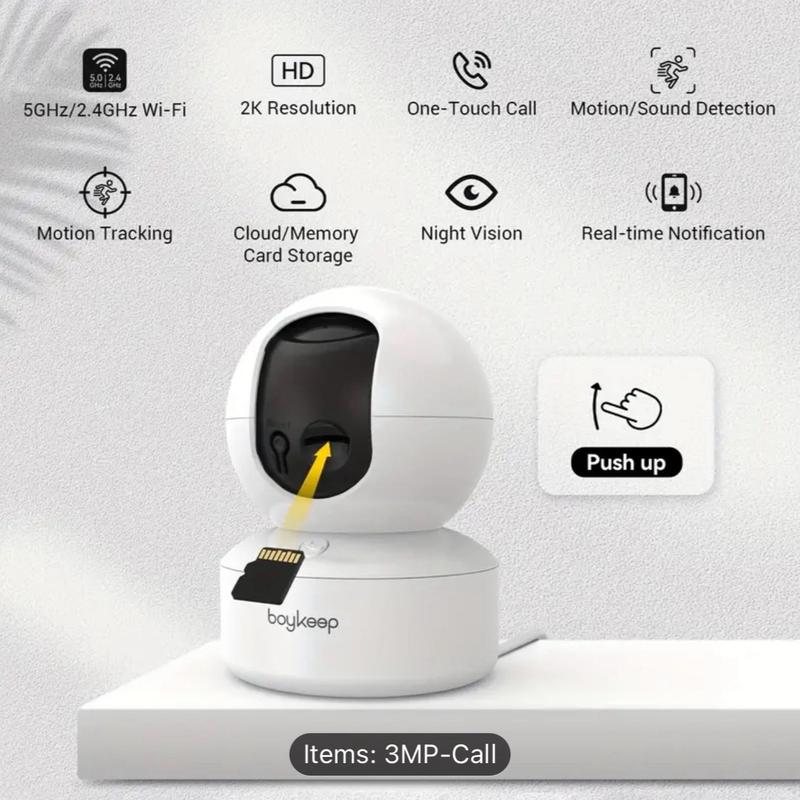 Dog Camera BoyKeep 2K Pet Camera With Phone App 5G/2.4GHz WiFi Cameras, Cloud Storage, 360° Pan & Tilt, 2-Way Audio, Indoor Security Camera For Baby, Night Vision furbo 360 camera moving 2