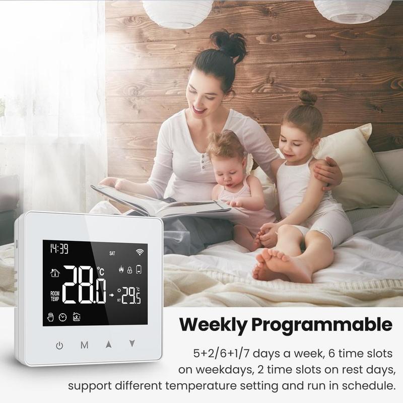 AVATTO Tuya WiFi/ZigBee Smart Thermostat,Low Power Battery Water Gas Boiler Temperature Controller For Alexa Google Home Alice 4