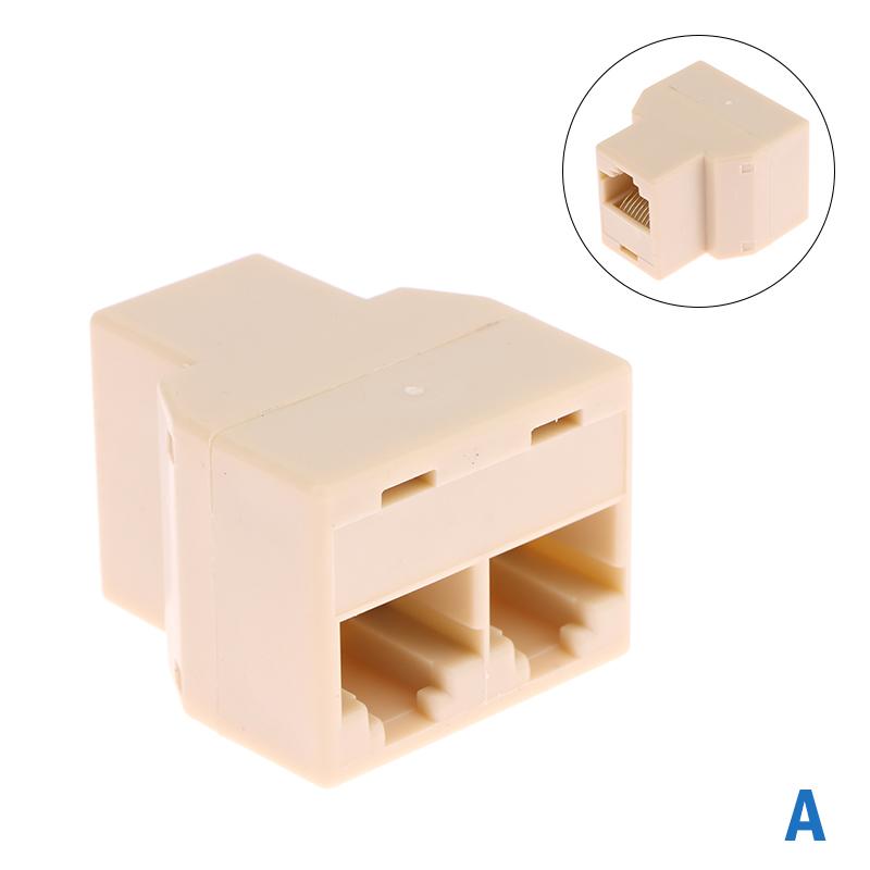 Product Introduction of RJ45 1 To 1/2 LAN Ethernet Network Cable Female Splitter Adapter Connector Splitter Extender Plug Network Tee Head Connection 40