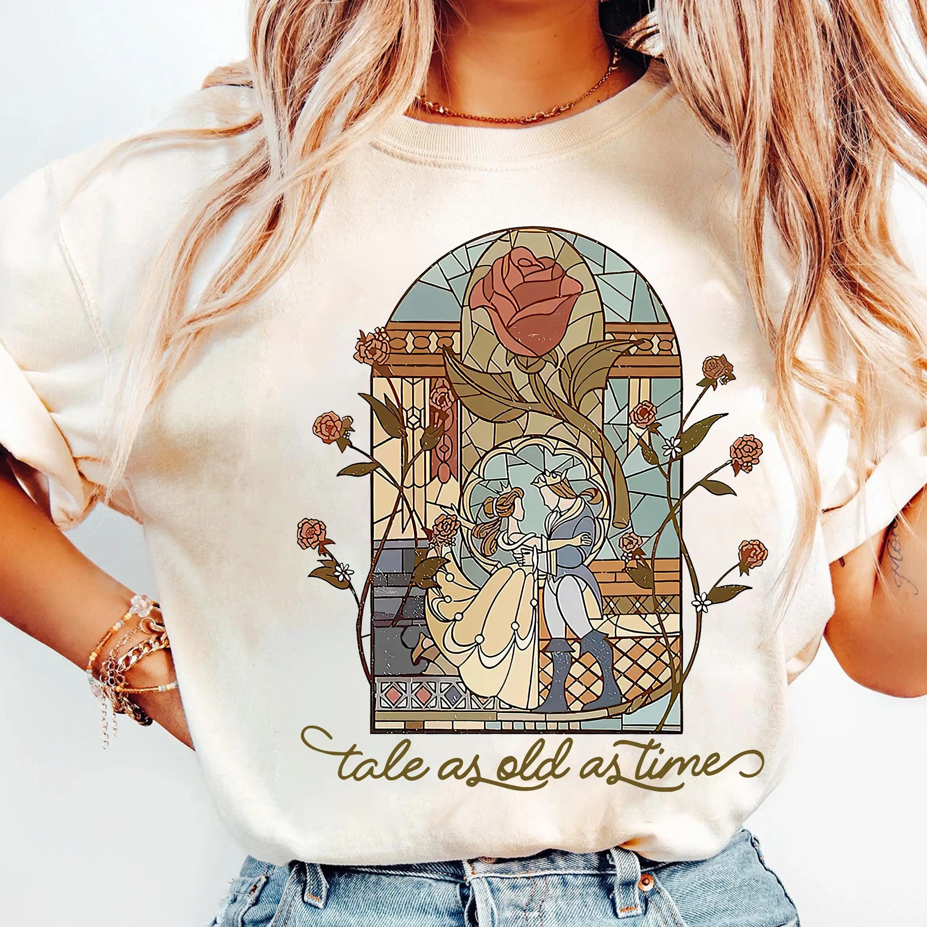 Vintage Tale as Old as Time Shirt, Belle Shirt, Beauty And The Beast, DNland Family Trip Shirt, WDW Family Matching Shirt