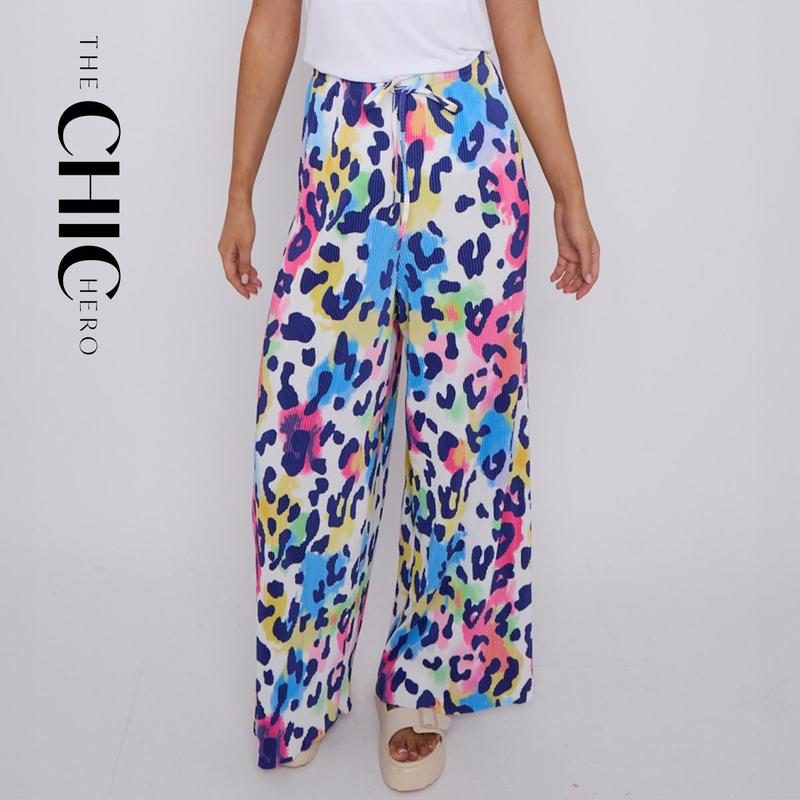 ChicHero Multi Colour Autumn Winter Collection Elastic Waist Comfort Pleated Trousers with Comfortable Fit 5