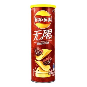 China Lays Black Pepper Rib Eye Steak Crisps  (60g) – Bold & Savoury!