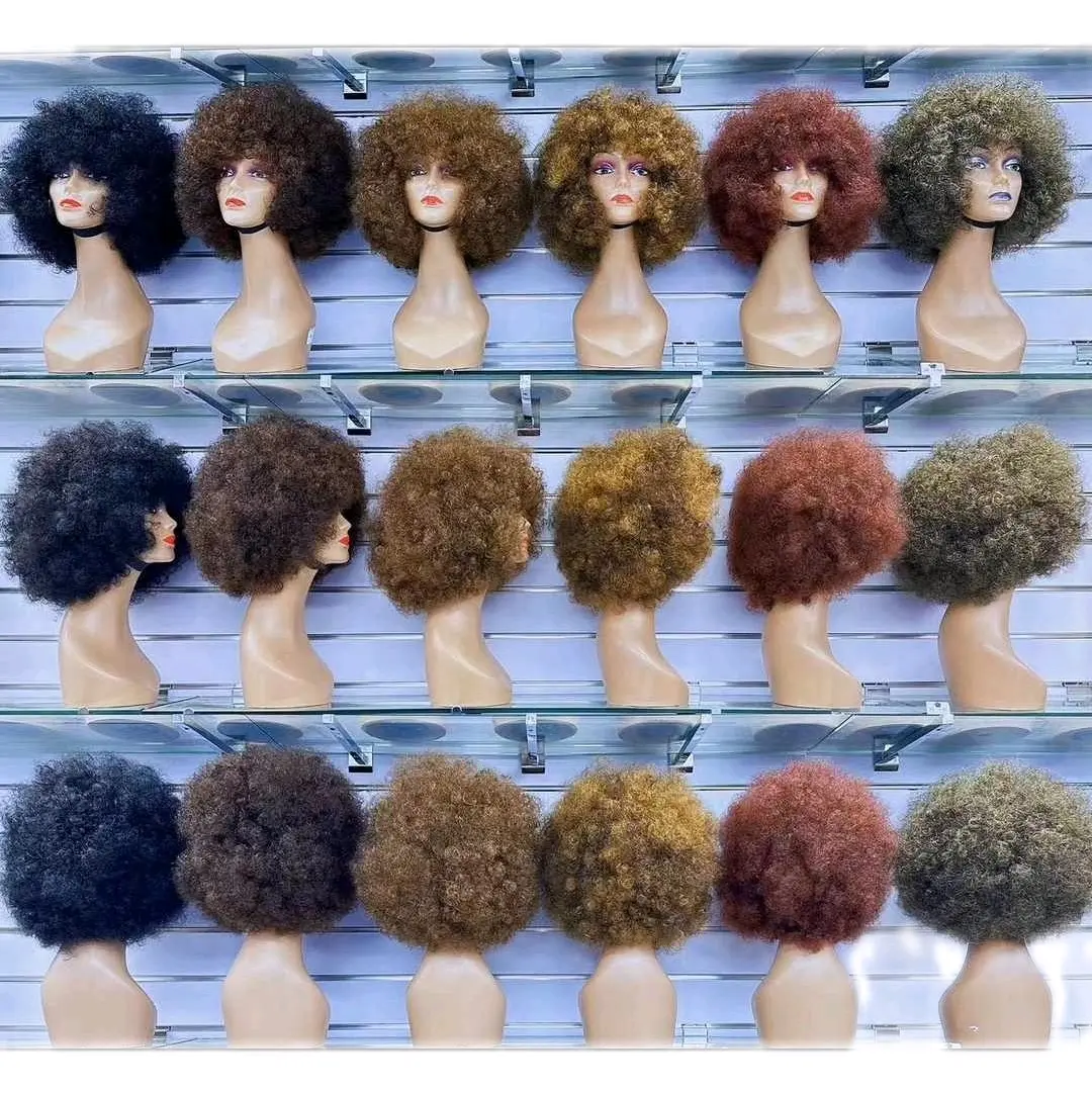 Full Human Hair Afro Wig