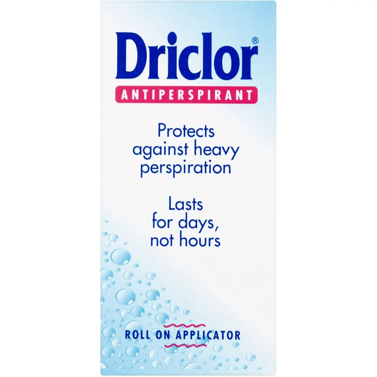 20ml Driclor Antiperspirant Roll On Applicator for Comfortable Body Care