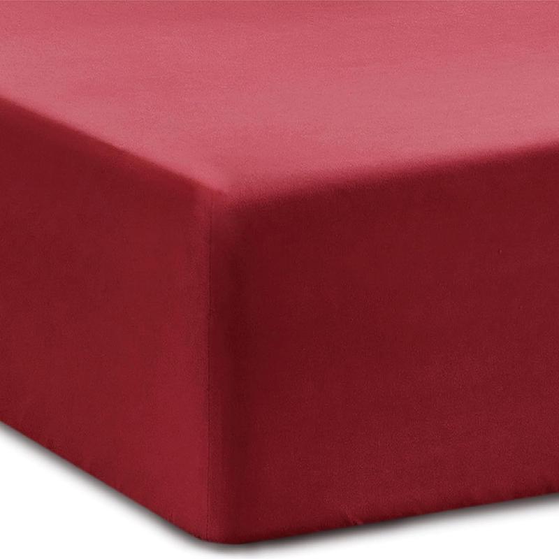 Bedding Fitted Sheet, Soft Quality Blended Cotton Plain Dyed Bed Linen 1