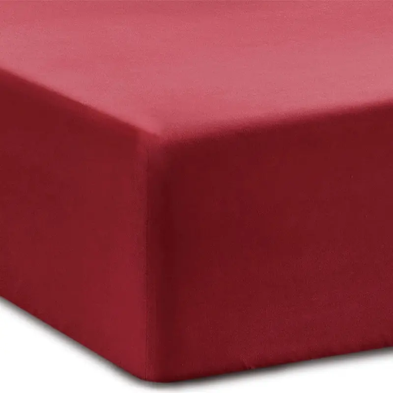Bedding Fitted Sheet, Soft Quality Blended Cotton Plain Dyed Bed Linen 1