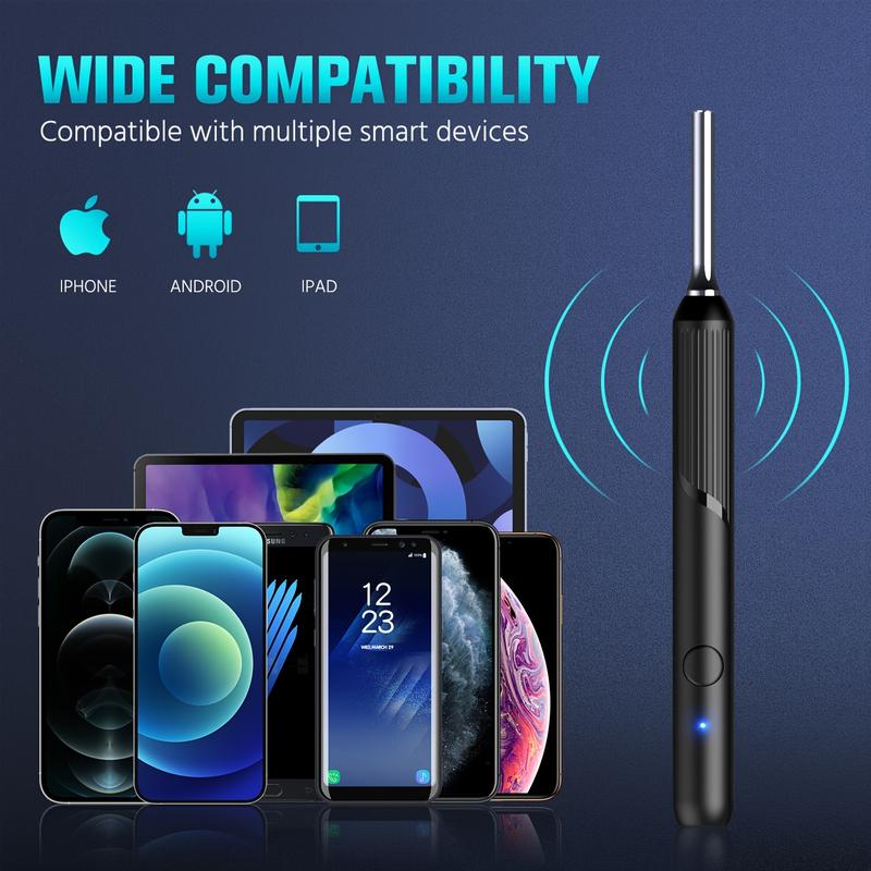 Ear Wax Removal Tool - Ear Cleaner With Camera, Earwax Remover With Light, Ear Cleaning Kit, Ear Wax Removal Tool WIFI Connection 6 LED Lights Earpick 4