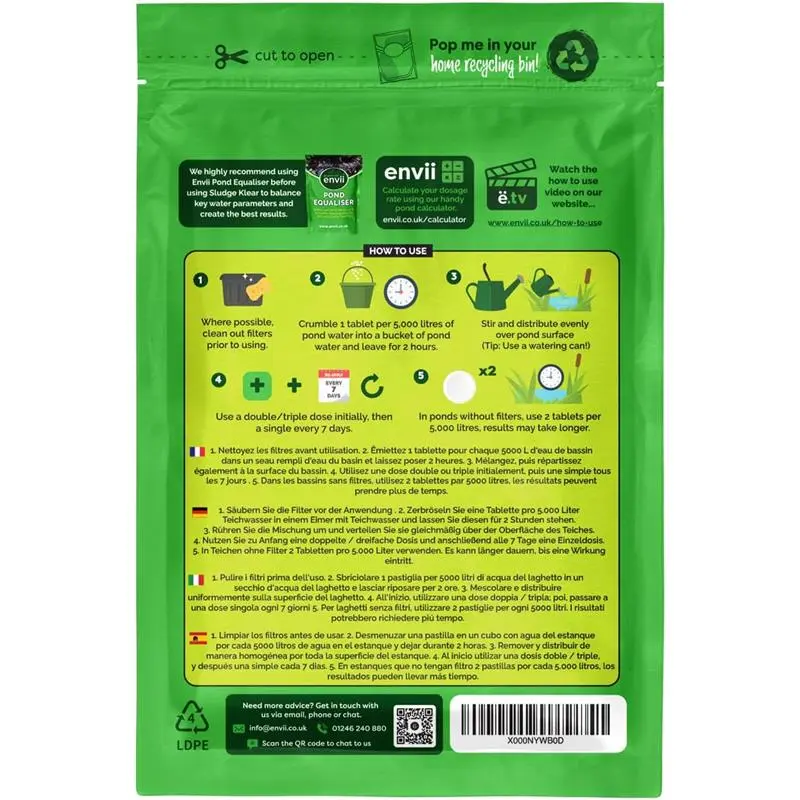 Sludge Klear Pond Sludge Remover, Natural Bacteria Sludge Buster Digests & Controls Organic Waste, Safe for All Fish & Wildlife Treats Up To 60,000 Litres (13,200 Gallons) 2
