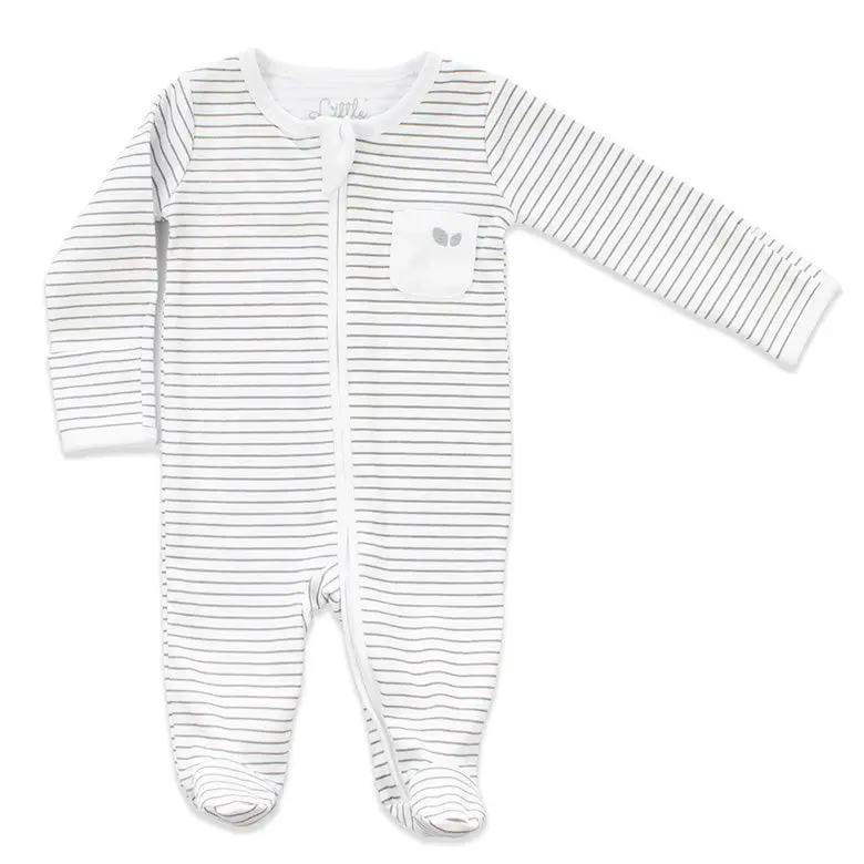 Stripe Pattern Sleepsuit - made from super-soft bamboo & organic cotton