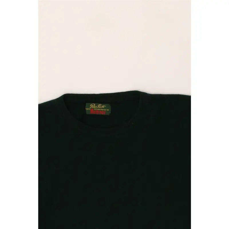 Pre-Owned Vintage PETER SCOTT Mens Boat Neck Jumper Sweater Medium Green 3