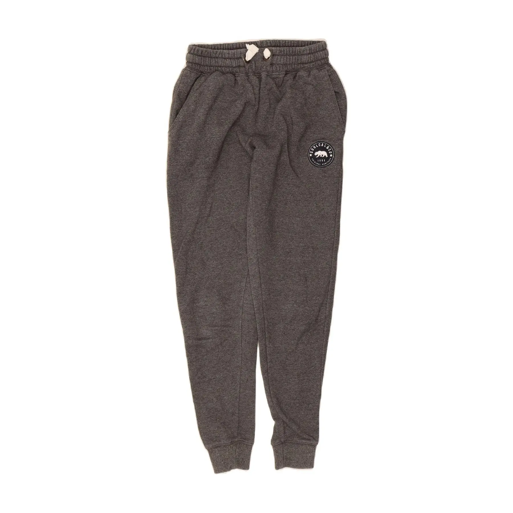 Pre-Owned Vintage SOULCAL&CO Womens Tracksuit Trousers Joggers UK 8 Small Grey Cotton