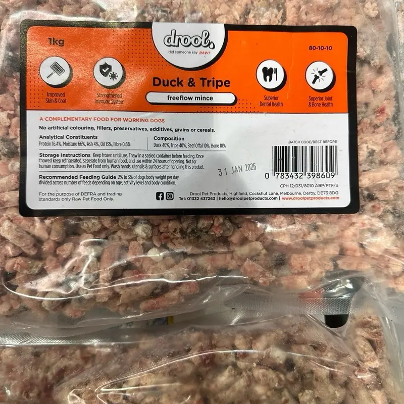 Drool Freeflow Raw Mince for Dogs - 80/10/10 6