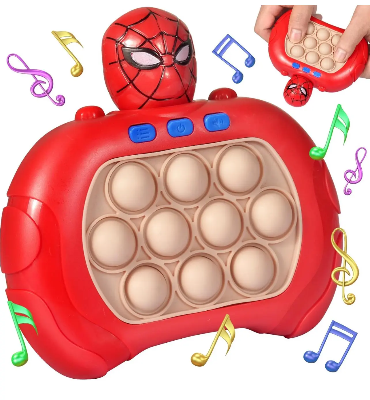 Fidget Speed Push Game Machine Toy Educational Toys Pop it up Sensory Light up Pattern Popping Controller Push Pop Stress Fun Present for Baby Kids Children Adults Toddler Indoor Outdoor Gift