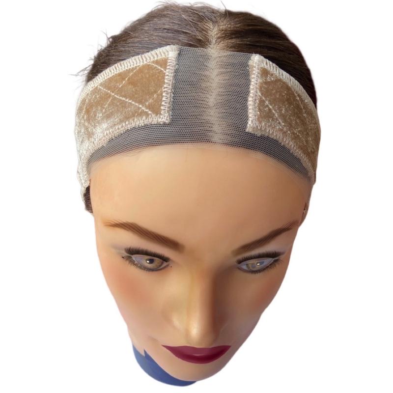 ICYBYAMON Lace Wig Grip Band For Lace Wigs and Frontals, Reinforced Swiss Lace Velvet Band Adjustable Velcro Band 6