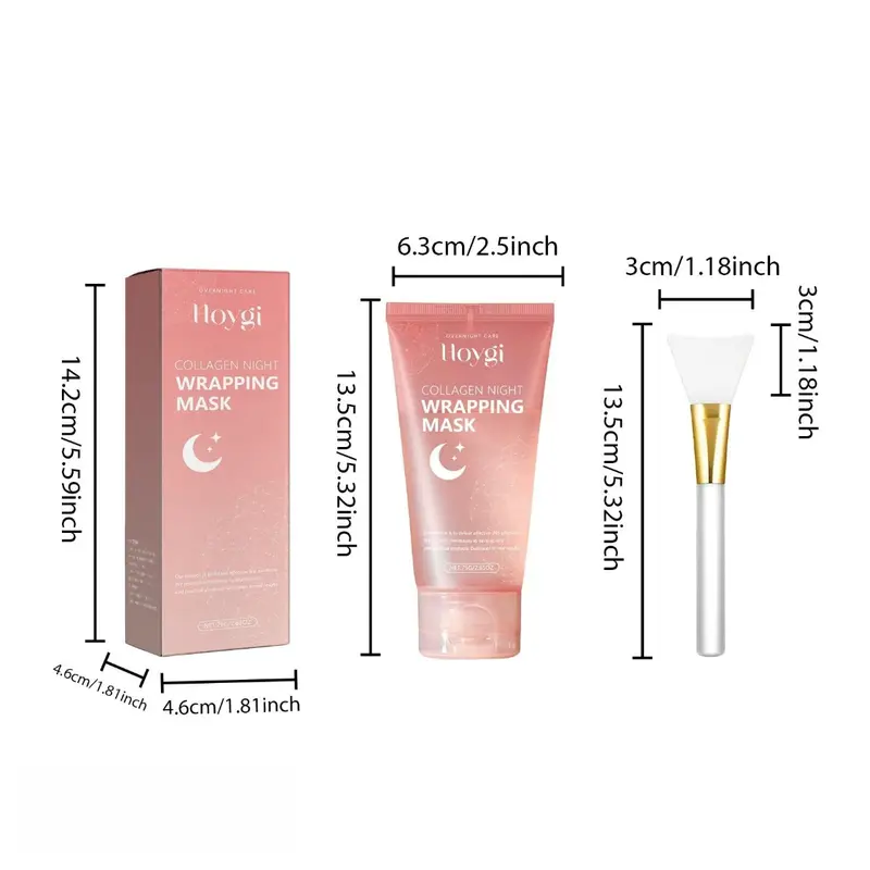 Collagen Peeling Mask, Moisturizing Facial Maskwith Brush,Hvdrating Facial Skin Care Mask, FaceCare Product for Women & Men, Skin Care Products 1