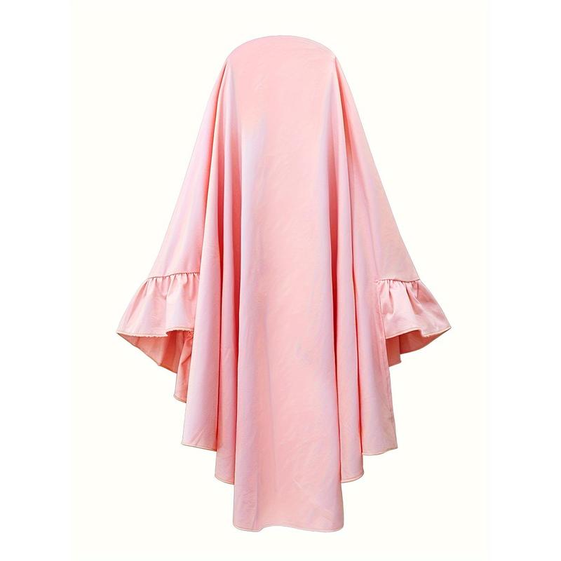 Conjunto de Ropa Étnica Tradicional Musulmana para Niñas de Primavera y Otoño - Vestido Floral de Manga Larga + Pañuelo para la Cabeza, Conjunto de Dos Piezas 8