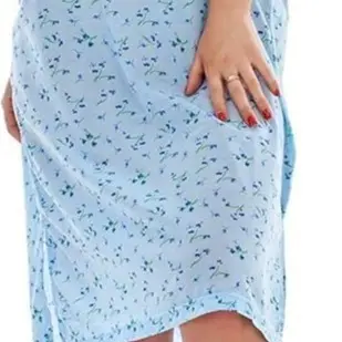 New Ladies Nightdress Floral Print Short Sleeve Rich Cotton Buttons Nightshirt UK 2