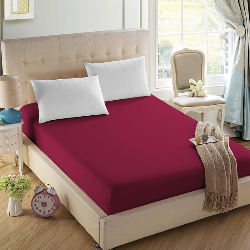 Deep Fitted Bed Sheets 25cm Microfibre | Luxury Plain Soft Bed Sheets MicroFibre Hotel Quality Finest Fitted Bed Sheets | Shrinkage & Fade Resistant Percale Quality Fitted Sheets | Double Brushed Microfibre | Non Iron Warm Easy Care Machine Washable 8